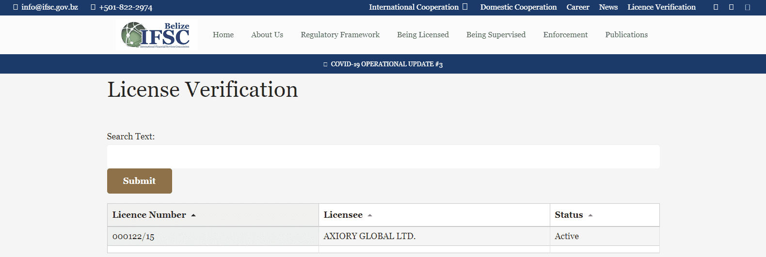 Axiory Review IFC regulatory info Axiory Review IFC regulatory info
